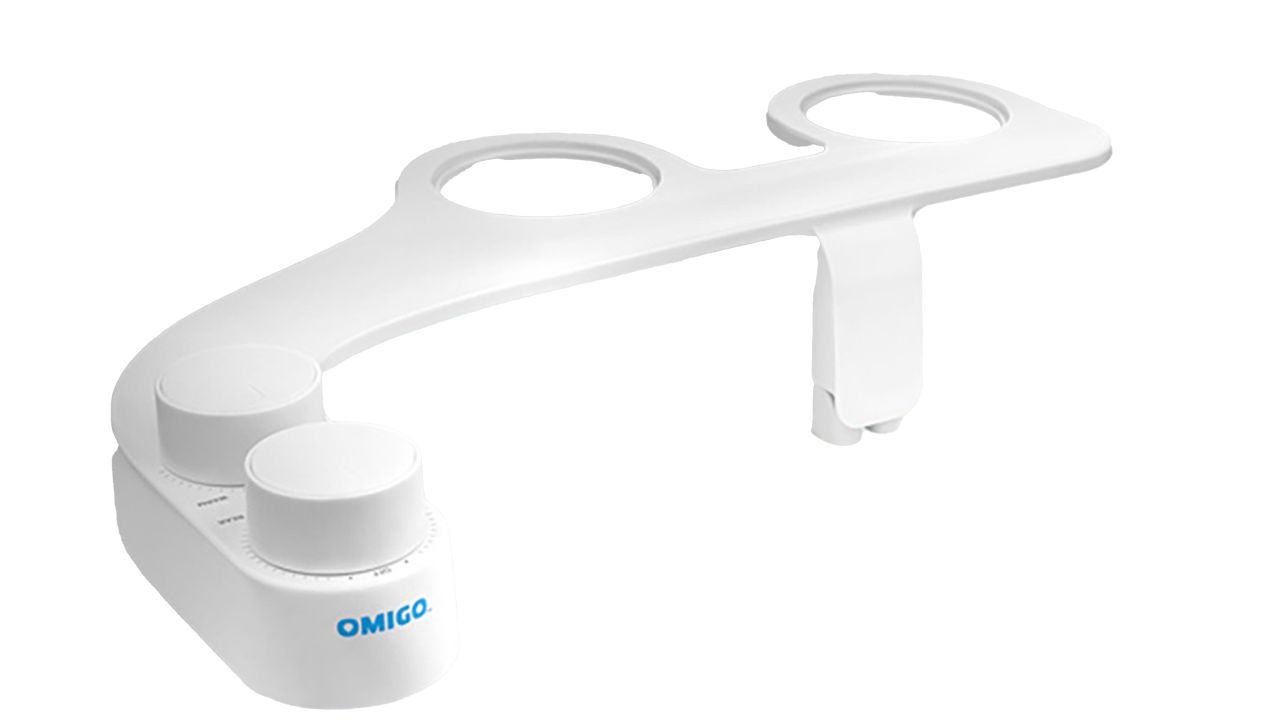 Open-Box Omigo Element+ Non-Electric Warm Water Bidet Attachment in white